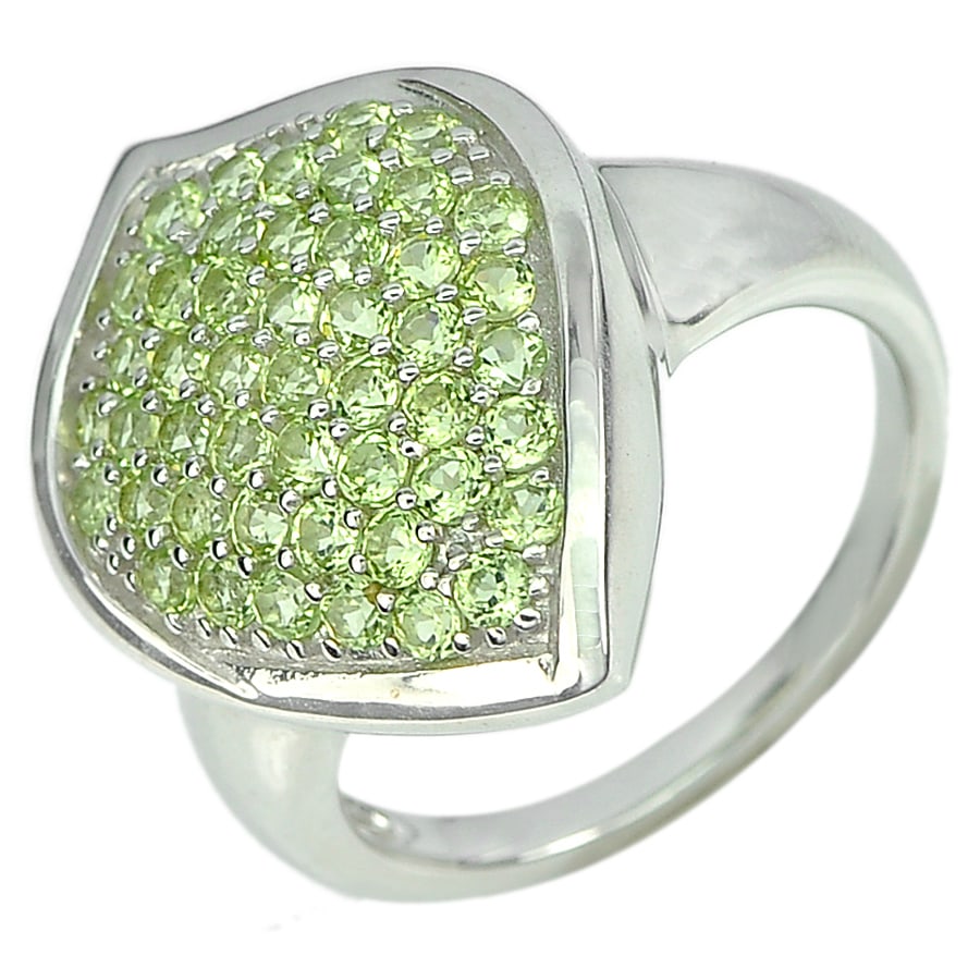 Natural Green Peridot Gemstones with 925 Sterling Silver Jewelry White Gold Plated Ring Size 8: Product ID: 281010611 Product Name: Sterling Silver Ring Product Type: 925 Sterling Silver Fine Jewelry Jewelry Weight: 5.78 Grams. Ring Size: 8 Resizable(Fee) Gemstones Color: Green Metal: Solid Silv