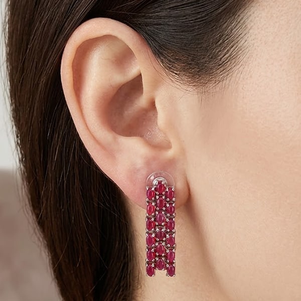 Natural Red Aventurine with 925 Sterling Silver Earrings Jewelry 11.36 Grams: Product ID: 207102835 Product Name: Sterling Silver Earrings Product Type: 925 Sterling Silver Fine Jewelry Jewelry Weight: 11.36 Grams. Gemstones Color: Red Metal: Solid Silver 92.5%. Gemstone Detail