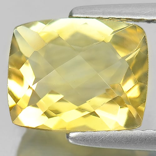 Natural Yellow Citrine Gemstones 2.67 Ct. Cushion Checkerboard Cut 10 x 8 Mm.: Product ID: 801812958 Product Name: Natural Citrine Weight: 2.67 CT. Size: 10 x 8 x 5 MM. Shape: Cushion Checkerboard Color: Yellow Clarity:IF Luster: Good Gems Origin: Brazil Treatment: Unheated Crys