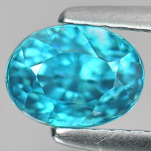 Natural Blue Zircon Gemstones 2.00 Ct. Clean Oval Shape 6.8 x 5.1 Mm.: Product ID: 807720899 Product Name: Natural Zircon Weight: 2.00 CT. Size: 6.8 x 5.1 x 5.5 MM. Shape: Oval Color: Blue Clarity:IF Luster: Very Good Gems Origin: Cambodia Treatment: Heated Crystal Struc