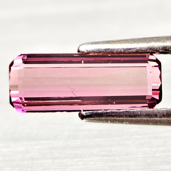 Natural Pink Tourmaline Gemstones 0.96 Ct. Octagon Shape 10.1 x 3.9 Mm.: Product ID: 807250920 Product Name: Natural Tourmaline Weight: 0.96 CT. Size: 10.1 x 3.9 x 2.4 MM. Shape: Octagon Color: Pink Clarity:VSI Luster: Good Gems Origin: Nigeria Treatment: Unheated Crystal 
