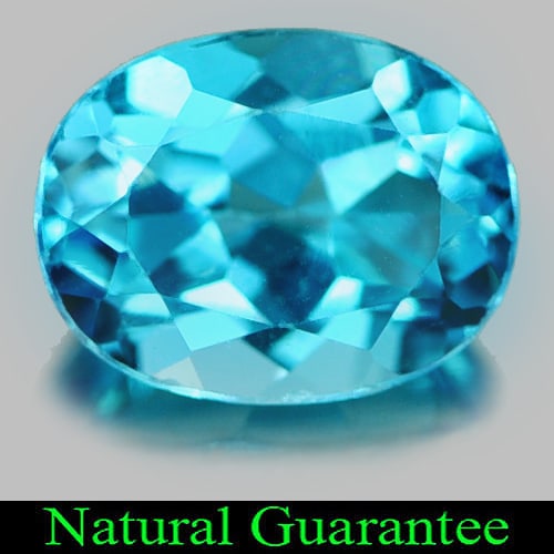 Natural Swiss Blue Topaz Gemstones 2.46 Ct. Oval Shape 9.2 x 7.1 Mm.: Product ID: 807161617 Product Name: Natural Blue Topaz Weight: 2.46 CT. Size: 9.2 x 7.1 x 5.3 MM. Shape: Oval Color: Swiss Blue Clarity:VSI Luster: Good Gems Origin: Brazil Treatment: Treated Crystal 