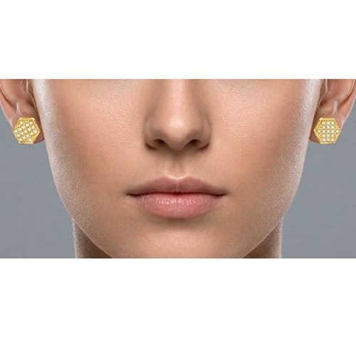 Natural White Diamond 10K Yellow Gold Earring Jewelry 0.84 Grams: Jewelry Setting Metal: 10 K Solid Gold Jewelry Weight: 0.84 Grams. Gemstones Details Product ID: 550000029 Product Name: Solid Yellow Gold Gemstone: Total Gem Weight: 0.84 CT. Gems Size: 1 x 1 MM. Sha