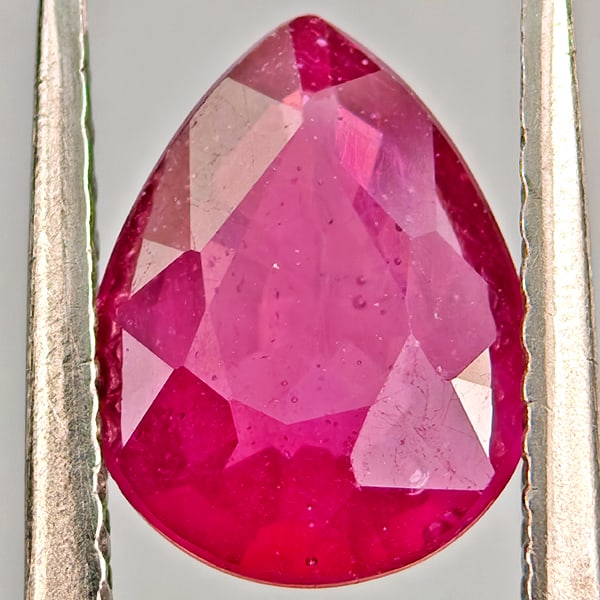 Natural Purplish Red Ruby Gemstones 1.66 Ct. Pear Shape 9 x 6.9 Mm. (1 of 3)