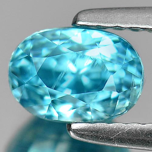 Natural Blue Zircon Gemstones 1.63 Ct. Oval Shape 6.7 x 4.7 Mm.: Product ID: 807728940 Product Name: Natural Zircon Weight: 1.63 CT. Size: 6.7 x 4.7 x 5 MM. Shape: Oval Color: Blue Clarity:VSI Luster: Good Gems Origin: Cambodia Treatment: Heated Crystal Structure: 