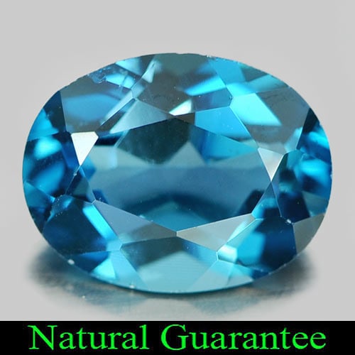 Natural London Blue Topaz Gemstones 1.99 Ct. Oval Shape 9 x 7 Mm.: Product ID: 807160916 Product Name: Natural Blue Topaz Weight: 1.99 CT. Size: 9 x 7 x 4.2 MM. Shape: Oval Color: London Blue Clarity:VSI Luster: Good Gems Origin: Brazil Treatment: Treated Crystal Str