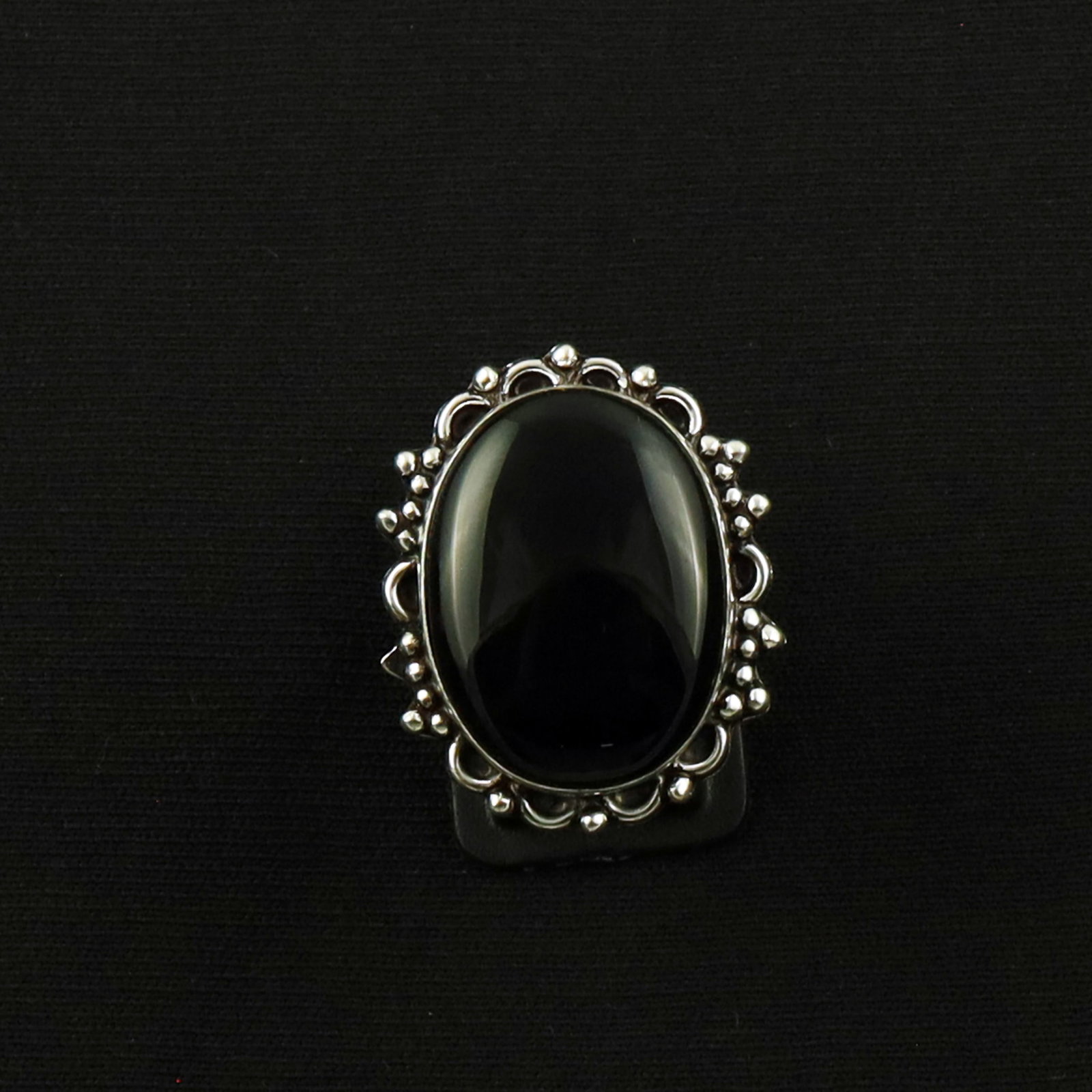 Natural Black Onyx Sterling Silver Plated Handmade Ring - 6MM: Product ID: 260619145045 Product - Handmade Silver Plated Ring Metal - 92.5 Sterling Silver Plated Ring Size - 6MM Gemstone - Black Onyx Gemstone Origin - India Gemstone Size - 2.5X2 CM Gemstone Shape