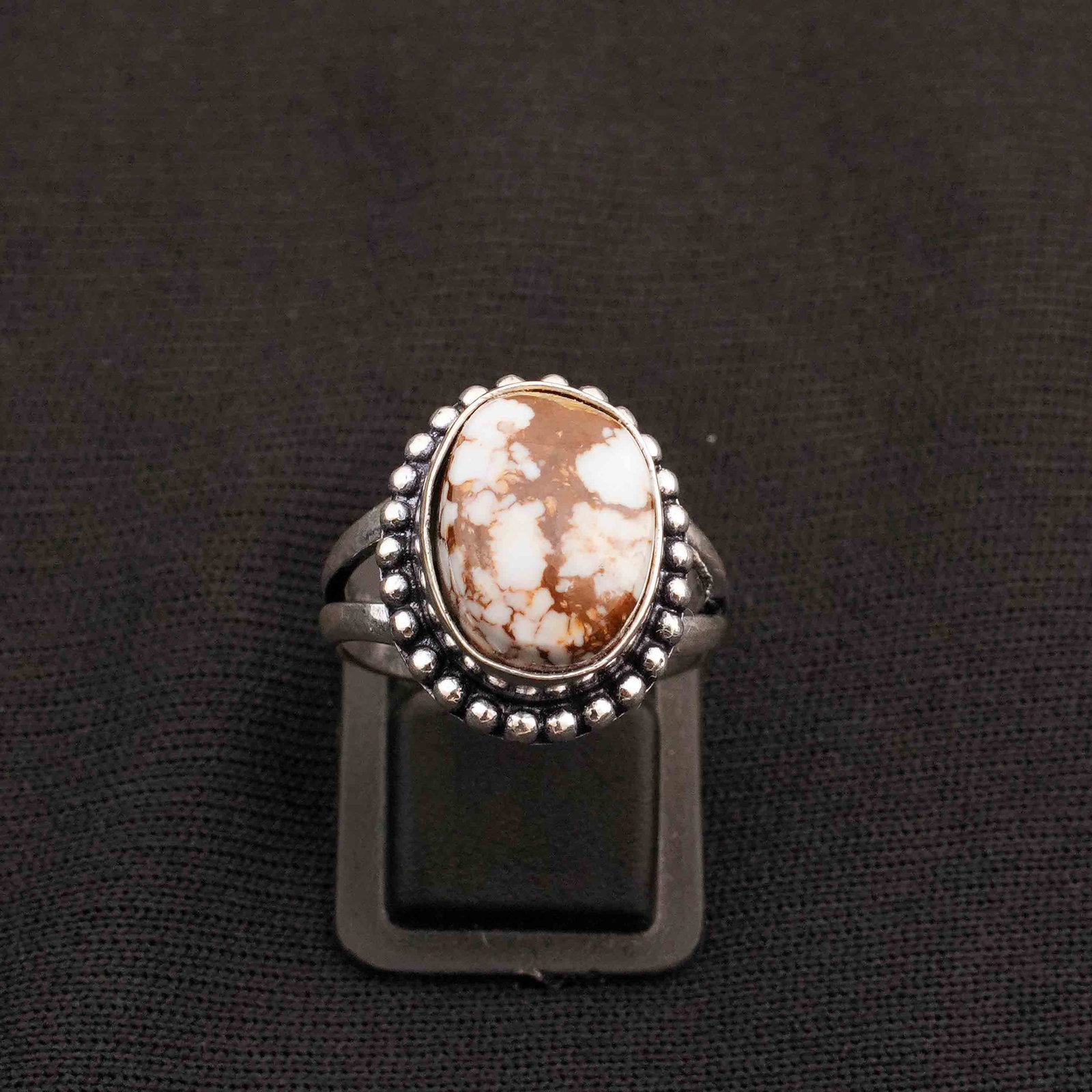 Natural Wild Horse Sterling Silver Plated Handmade Ring - 7MM: Product ID: 260413122943 Product - Handmade Silver Plated Ring Metal - 92.5 Sterling Silver Plated Ring Size - 7MM Gemstone - Wild Horse Gemstone Origin - United States Gemstone Size - 12X16 MM Gemsto