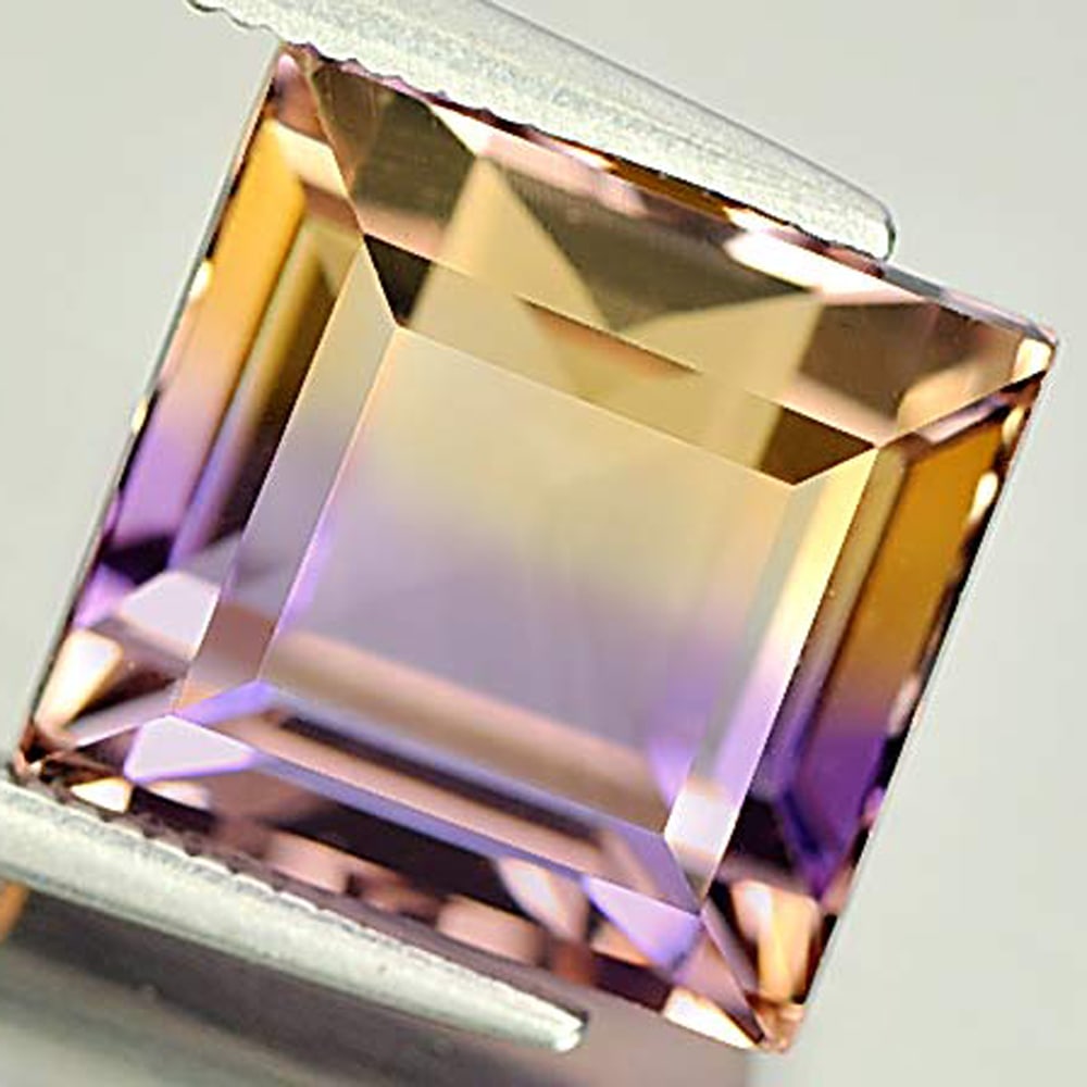 Natural Bi Color Ametrine Gemstones 8.55 Ct. Baguette 10.9 x 10.3 Mm. - 2