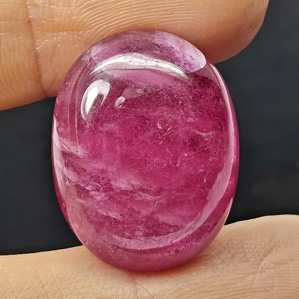 Natural Pink Red Ruby Gemstones 27.51 Ct. Oval Cabochon Shape 21 x 16 Mm. (1 of 3)