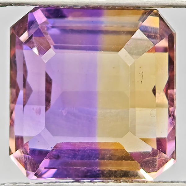 Natural Bi Color Ametrine Gemstones 9.38 Ct. Octagon Shape 12.8 x 11.8 Mm. (1 of 3)