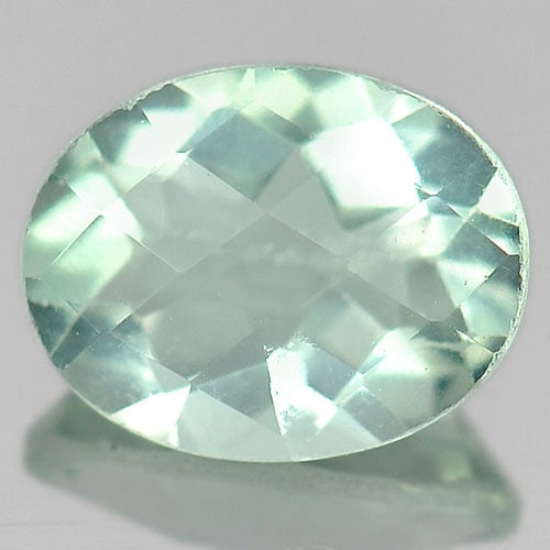 Natural Green Color Fluorite Gemstones 2.07 Ct. Oval Checkerboard 9.7 x 7.1 Mm.: Product ID: 802701858 Product Name: Natural Fluorite Weight: 2.07 CT. Size: 9.7 x 7.1 x 4.9 MM. Shape: Oval Checkerboard Color: Green Clarity:VSI Luster: Good Gems Origin: Brazil Treatment: Unheated C