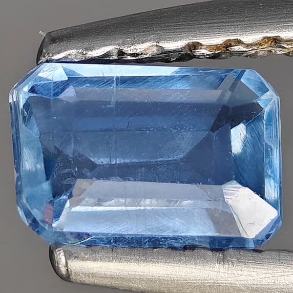 Natural Blue Kyanite Gemstones 0.71 Ct. Octagon Shape 6 x 4.1 Mm.: Product ID: 804204434 Product Name: Natural Kyanite Weight: 0.71 CT. Size: 6 x 4.1 x 2.6 MM. Shape: Octagon Color: Blue Clarity:SI1 Luster: Good Gems Origin: Sri - Lanka Treatment: Unheated Crystal St