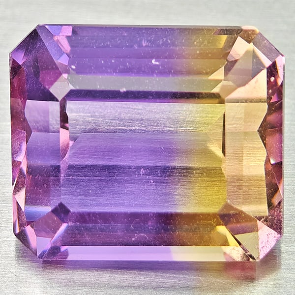 Natural Bi Color Ametrine Gemstones 4.57 Ct. Octagon Shape 10.4 x 9 Mm. (1 of 3)