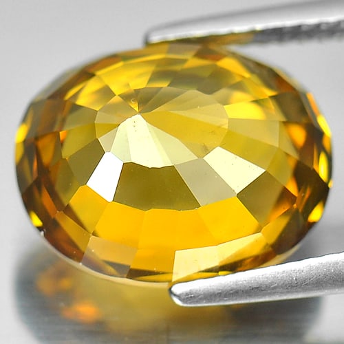 Natural Yellow Zircon Gemstones 11.26 Ct. Oval Shape 13.5 x 11 Mm. - 3