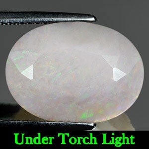 Natural Multi Color Opal Gemstones 5.39 Ct. Oval Shape 14.9 x 11 Mm. (1 of 3)