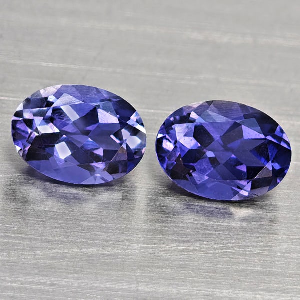 Natural Violet Blue Iolite Gemstones 1.46 Ct. 2 Pcs. Oval Shape 7.2 x 5.2 Mm.: Product ID: 803804916 Product Name: Natural Iolite Weight: 1.46 CT. Size: 7.2 x 5.2 x 3.7 MM. Shape: Oval Color: Violet Blue Clarity:SI1 Luster: Good Gems Origin: Madagascar Treatment: Unheated Crysta