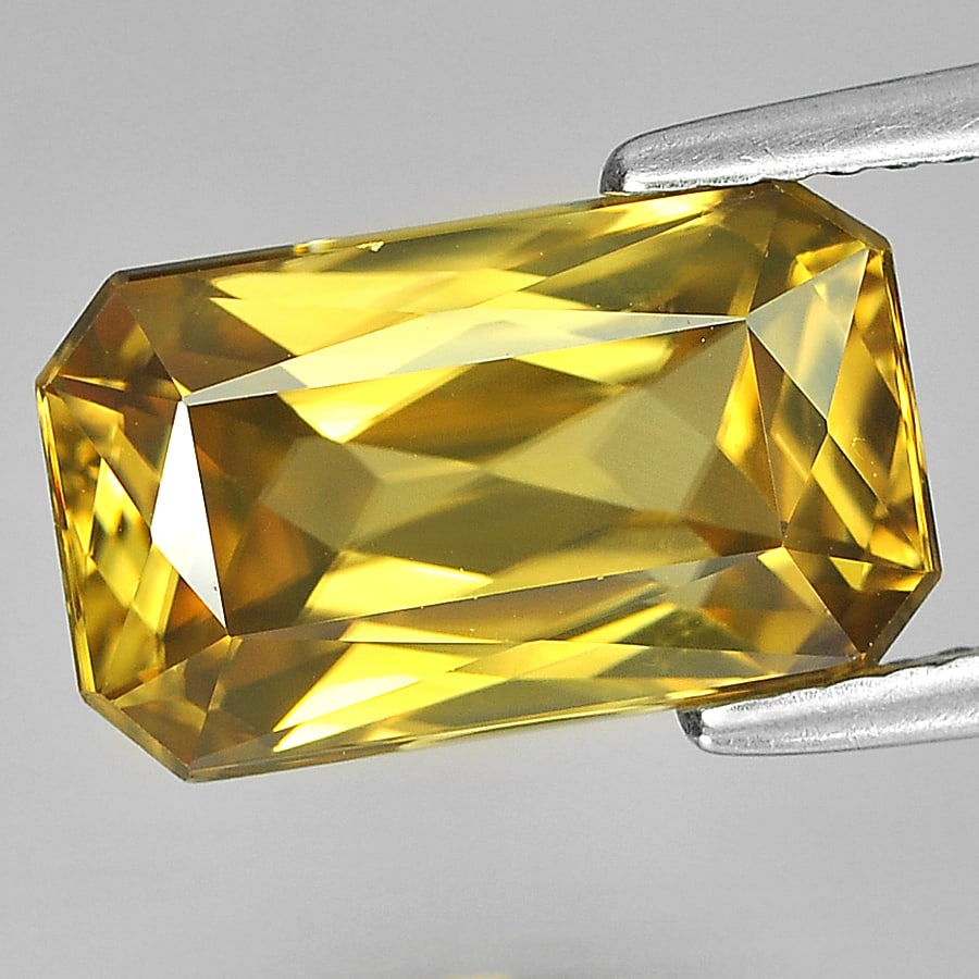 Natural Yellow Zircon Gemstones 8.54 Ct. Clean Octagon Shape 12.9 x 7.7 Mm. - 2