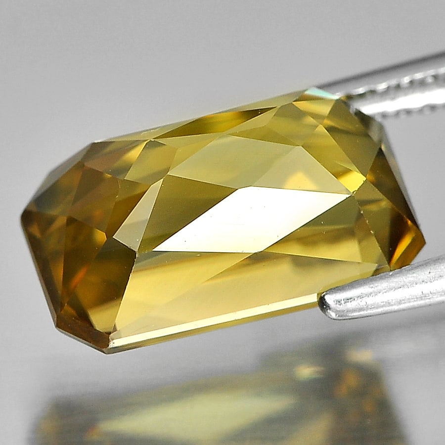 Natural Yellow Zircon Gemstones 8.54 Ct. Clean Octagon Shape 12.9 x 7.7 Mm. - 3