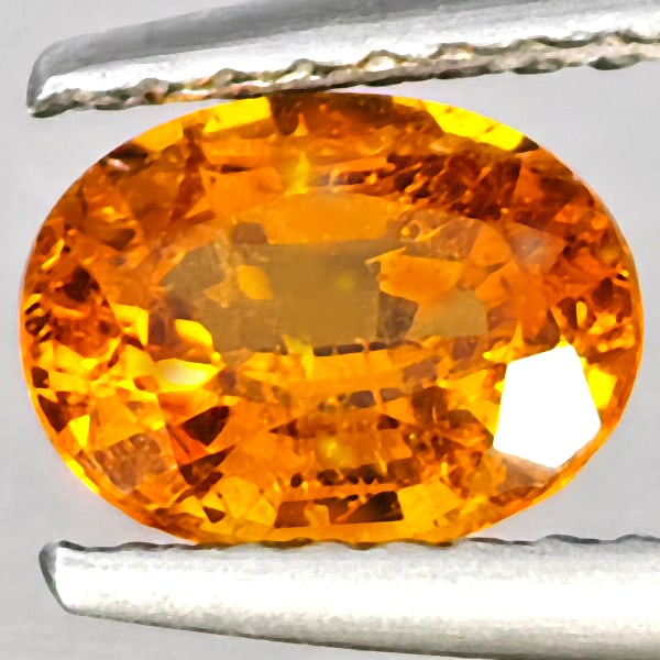 Natural Orange Spessartine Garnet Gemstones 1.26 Ct. Oval Shape 6.6 x 6 Mm.: Product ID: 802937822 Product Name: Natural Spessartine Weight: 1.26 CT. Size: 6.6 x 6 x 4.8 MM. Shape: Oval Shape Color: Orange Clarity:VSI Luster: Good Gems Origin: Namibia Treatment: Unheated Cryst