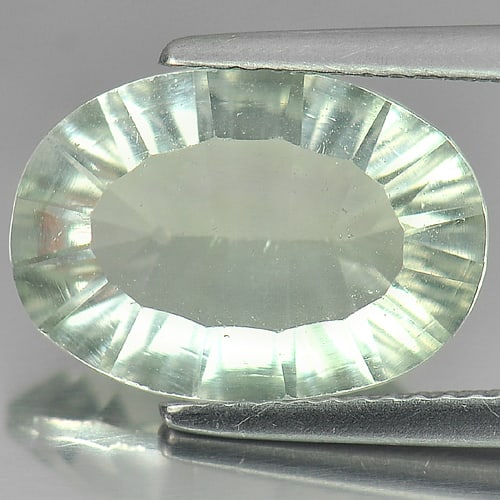 Natural Green Fluorite Gemstones 5.62 Ct. Oval Concave Cut 14 x 10 Mm.: Product ID: 802704265 Product Name: Natural Fluorite Weight: 5.62 CT. Size: 14 x 10 x 6 MM. Shape: Oval Concave Cut Color: Green Clarity:VSI Luster: Good Gems Origin: Brazil Treatment: Unheated Crysta
