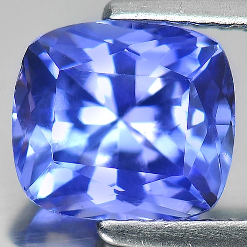 Natural Bluish Tanzanite Gemstones 1.93 Ct. Clean Cushion Shape 7.71 x 6.9 Mm.: Product ID: 107000371 Product Name: Natural Tanzanite Weight: 1.93 CT. Size: 7.71 x 6.91 x 4.91 MM. Shape: Cushion Color: Violet Clarity:IF Luster: Very Good Gems Origin: Tanzania Treatment: Heated Cr