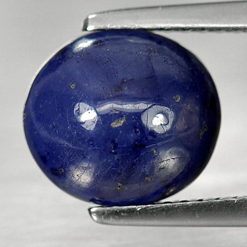 Natural Blue Sapphire Gemstones 4.20 Ct. Oval Cabochon Shape 9.8 x 8.8 Mm.: Product ID: 806090056 Product Name: Natural Blue Sapphire Weight: 4.20 CT. Size: 9.8 x 8.8 x 4.8 MM. Shape: Oval Cabochon Color: Blue Clarity:Opaque Luster: Good Gems Origin: Madagascar Treatment: Hea