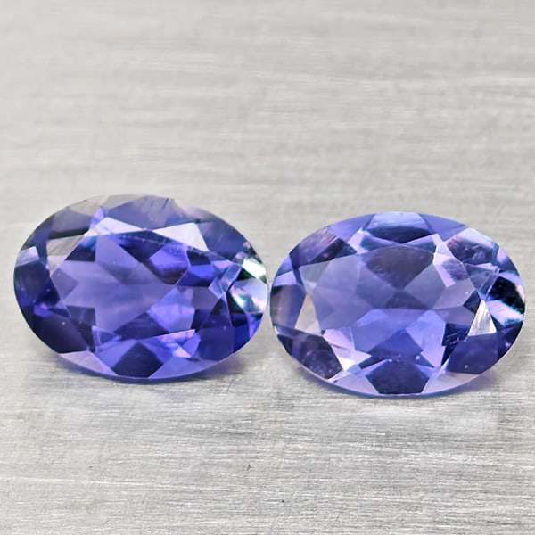 Natural Violet Blue Iolite Gemstones 1.42 Ct. 2 Pcs. Oval Shape 7 x 5 Mm.: Product ID: 803804883 Product Name: Natural Iolite Weight: 1.42 CT. Size: 7 x 5 x 3 MM. Shape: Oval Color: Violet Blue Clarity:SI1 Luster: Good Gems Origin: Madagascar Treatment: Unheated Crystal Stru