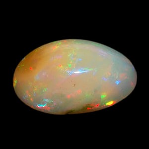 Natural Multi Color Opal Gemstones 1.42 Ct. Oval Cabochon Shape 10.2 x 6.5 Mm.: Product ID: 818713072 Product Name: Natural Opal Weight: 1.42 CT. Size: 10.2 x 6.5 x 4.3 MM. Shape: Oval Cabochon Color: Multi Color Clarity:Semi - Transparent Luster: Good Gems Origin: Ethiopia Treat