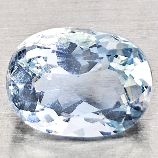 Natural Baby Blue Aquamarine Gemstones 1.11 Ct. Oval Shape 7.4 x 5.7 Mm.: Product ID: 800812250 Product Name: Natural Aquamarine Weight: 1.11 CT. Size: 7.4 x 5.7 x 4.6 MM. Shape: Oval Shape Color: Baby Blue Clarity:SI1 Luster: Good Gems Origin: Brazil Treatment: Unheated Cr