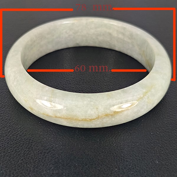 Natural Multi Color Green Jade Gemstones 318.05 Ct. Bangle Round Shape 78 x 60 Mm.: Product ID: 819816325 Product Name: Natural Jade Weight: 318.05 CT. Size: 78 x 60 MM. Shape: Round Shape Color: Multi-Color Clarity:Opaque Luster: None Gems Origin: Thailand Treatment: Unheated Crysta