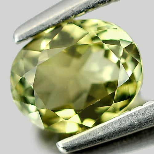 Natural Yellowish Green Tourmaline Gemstones 0.81 Ct. Oval Shape 6.4 x 5.2 Mm. - 2