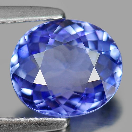 Natural Violetish Blue Tanzanite Gemstones 1.54 Ct. Oval Shape 8.15 x 7.05 Mm. (1 of 4)