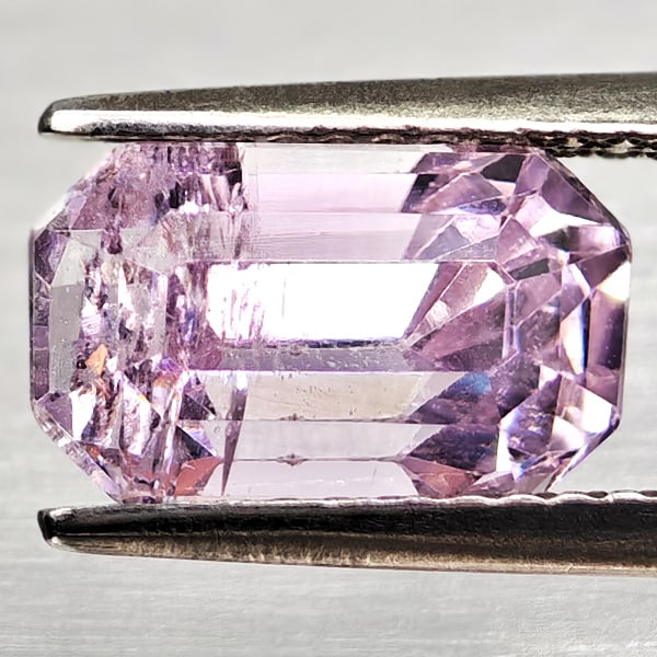 Natural Light Pink Kunzite Gemstones 3.47 Ct. Octagon Shape 9.9 x 6 Mm.: Product ID: 804103434 Product Name: Natural Kunzite Weight: 3.47 CT. Size: 9.9 x 6 x 7.2 MM. Shape: Octagon Shape Color: Light Pink Clarity:VSI - SI1 Luster: Good Gems Origin: Afghanistan Treatment: T