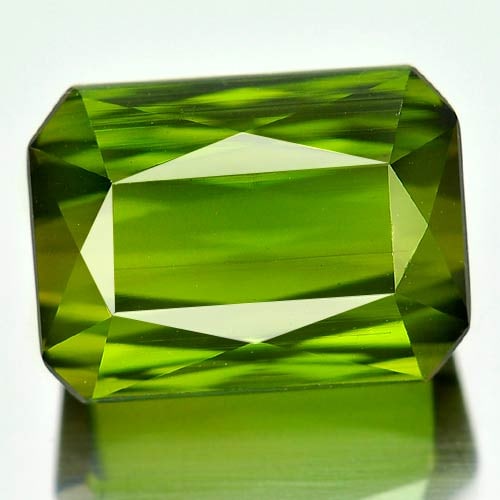 Natural Green Tourmaline Gemstones 9.95 Ct. Clean Octagon Shape 13 x 9.4 Mm. - 2