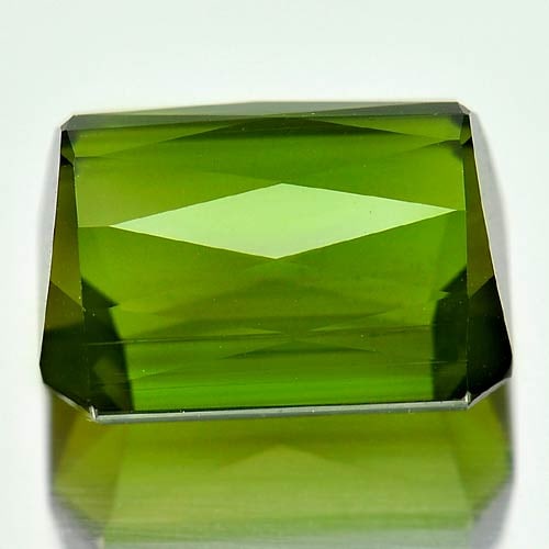 Natural Green Tourmaline Gemstones 9.95 Ct. Clean Octagon Shape 13 x 9.4 Mm. - 3
