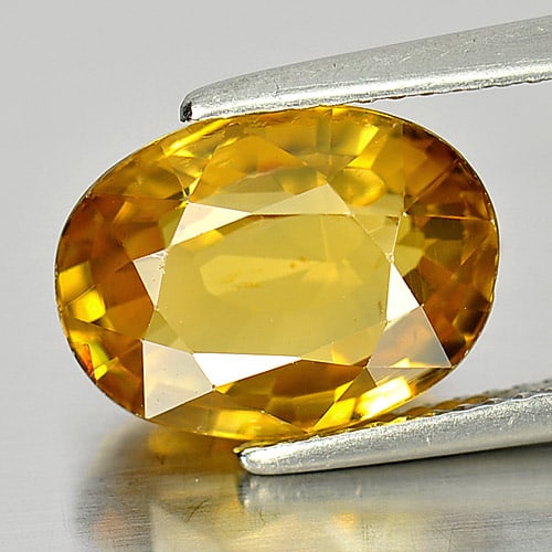 Natural Yellow Zircon Gemstones 8.30 Ct. Oval Shape 12.5 x 9.4 Mm.: Product ID: 807728087 Product Name: Natural Zircon Weight: 8.30 CT. Size: 12.5 x 9.4 x 6 MM. Shape: Oval Color: Yellow Clarity:VSI Luster: Very Good Gems Origin: Cambodia Treatment: Heated Crystal Str