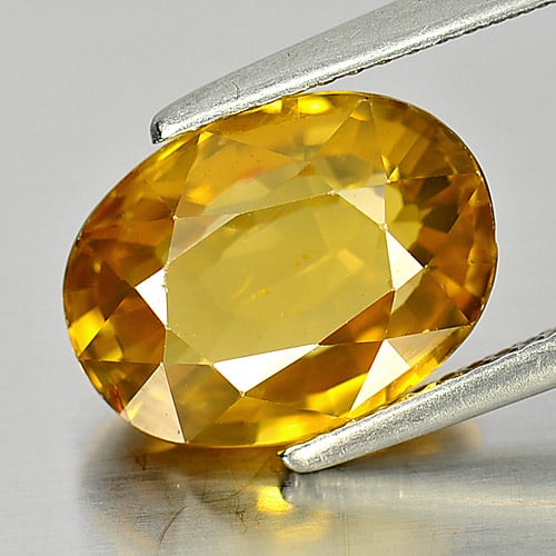 Natural Yellow Zircon Gemstones 8.30 Ct. Oval Shape 12.5 x 9.4 Mm. - 2
