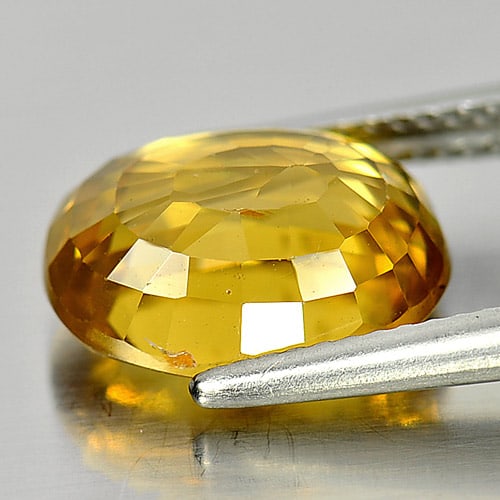 Natural Yellow Zircon Gemstones 8.30 Ct. Oval Shape 12.5 x 9.4 Mm. - 3