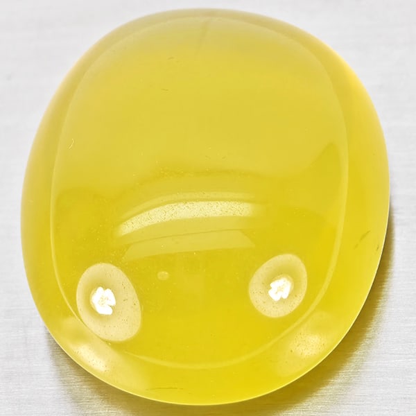 Natural Yellow Lemon Quartz Gemstones 76.49 Ct. Oval Cabochon Shape 30 x 24 Mm.: Product ID: 805529997 Product Name: Natural Quartz Weight: 76.49 CT. Size: 30 x 24 x 14 MM. Shape: Oval Cabochon Color: Yellow Lemon Clarity:Semi - Transparent Luster: Good Gems Origin: Brazil Treatme