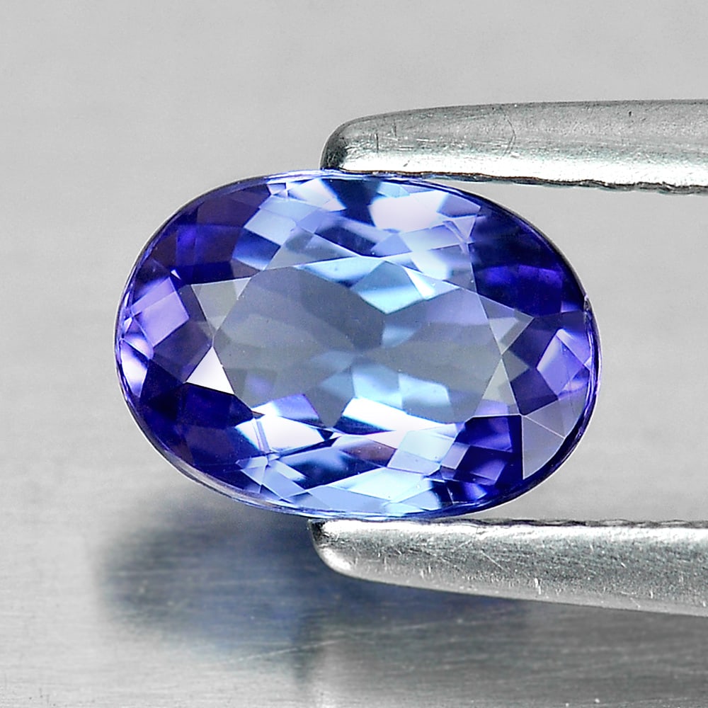 Natural Violetish Blue Tanzanite Gemstones 0.83 Ct. Oval Shape 7.02 x 4.98 Mm. (1 of 4)