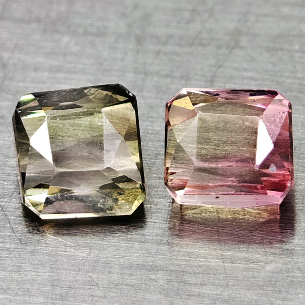 Natural Fancy Color Pink Tourmaline 1.17 Ct. 2 Pcs. Octagon Shape and Mixed Size: Product ID: 807250556 Product Name: Natural Tourmaline Weight: 1.17 CT. Size: 4.6 x 4.2 x 2.7 to 4.4 x 4 x 3.4 MM. Shape: Octagon Color: Fancy Color Pink Clarity:VSI Luster: Good Gems Origin: Nigeria 
