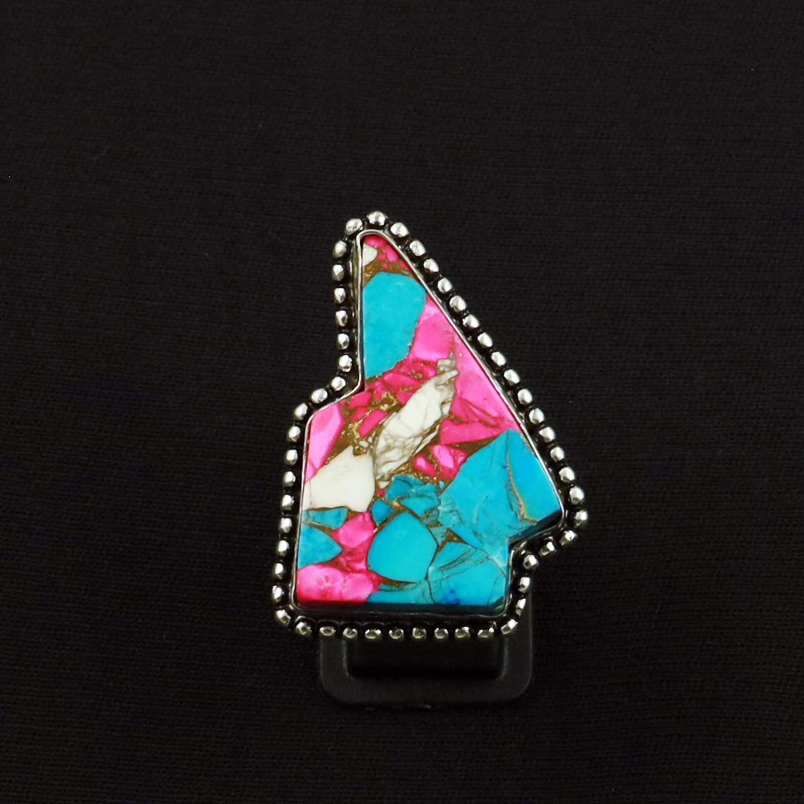 Natural Cotton Candy Sterling Silver Plated Handmade Ring - 10MM: Product ID: 260701141616 Product - Handmade Silver Plated Ring Metal - 92.5 Sterling Silver Plated Ring Size - 10MM Gemstone - Cotton Candy Gemstone Origin - United States Gemstone Size - 3.5X2 CM Gem