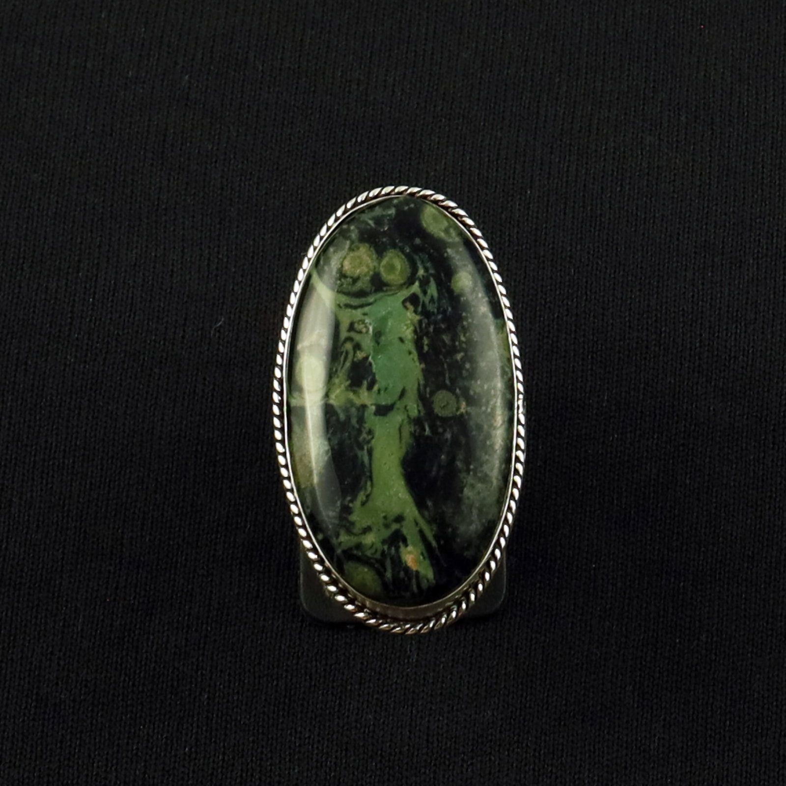 Natural Kambaba Jasper Sterling Silver Plated Handmade Ring - 6MM (1 of 3)