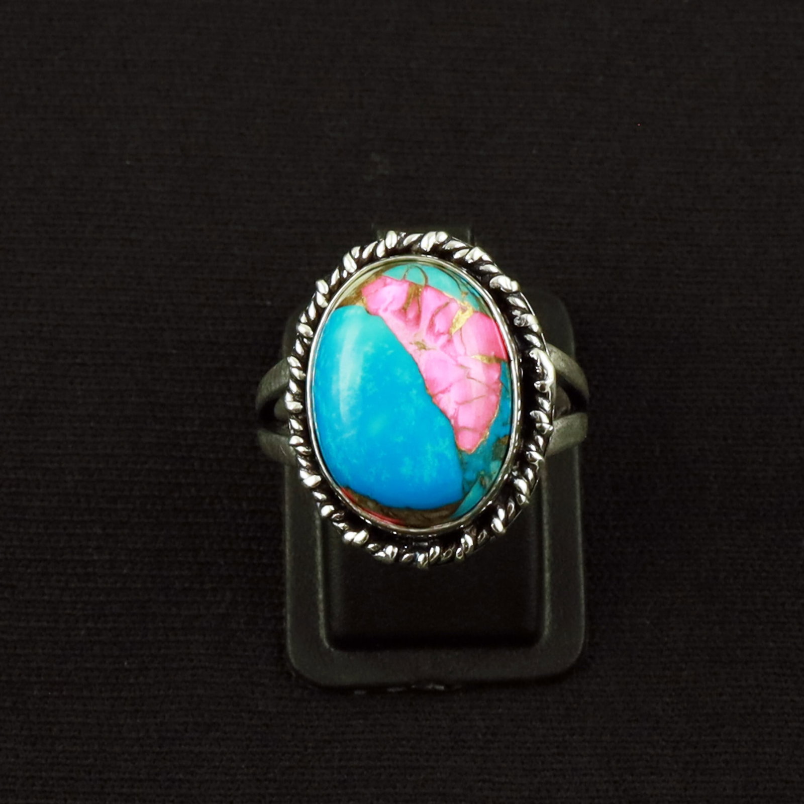 Natural Cotton Candy Sterling Silver Plated Handmade Ring - 8.5MM: Product ID: 260613122602 Product - Handmade Silver Plated Ring Metal - 92.5 Sterling Silver Plated Ring Size - 8.5MM Gemstone - Cotton Candy Gemstone Origin - United States Gemstone Size - 12X16 MM Ge