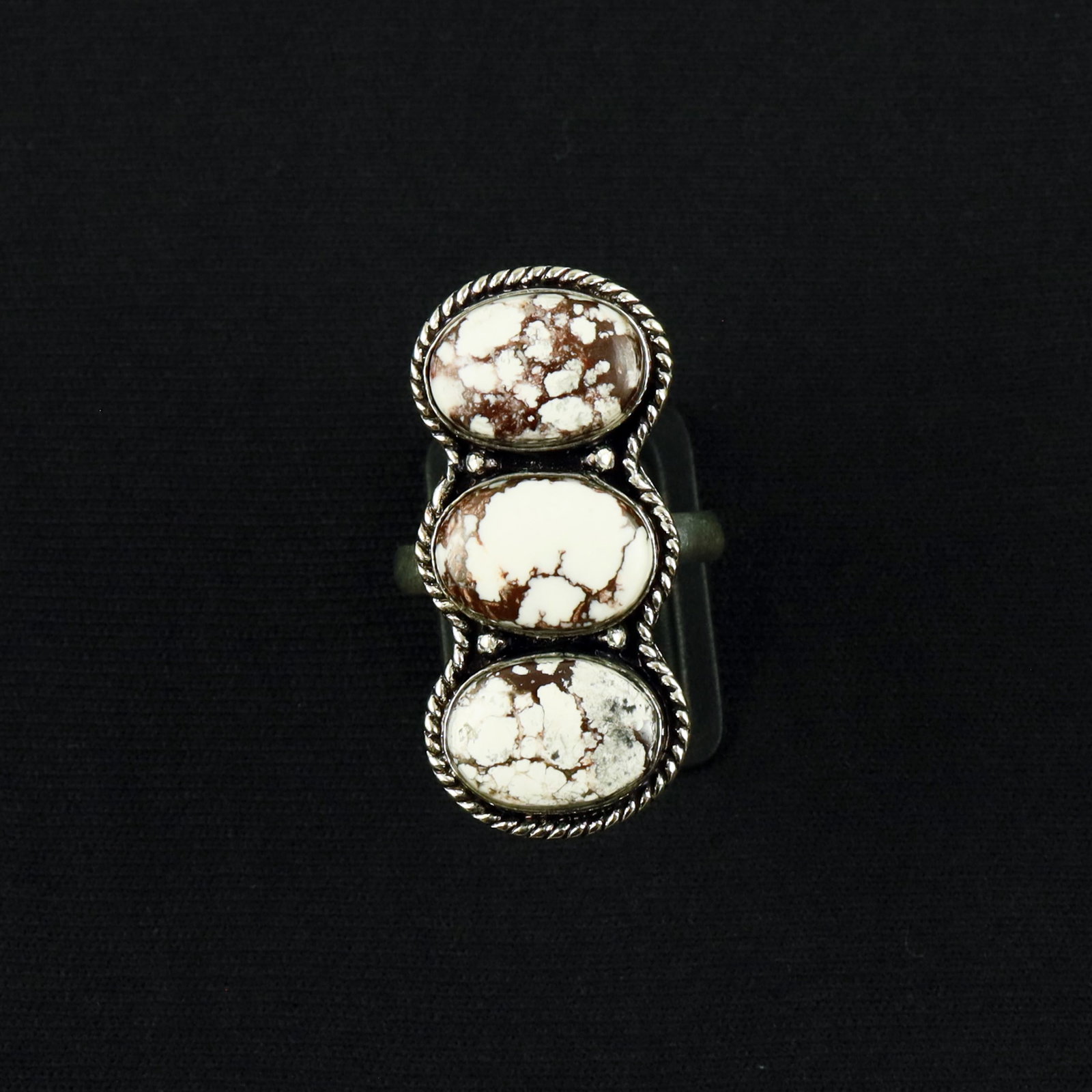 Natural Wild Horse Sterling Silver Plated Handmade Ring - 10MM: Product ID: 260611171559 Product - Handmade Silver Plated Ring Metal - 92.5 Sterling Silver Plated Ring Size - 10MM Gemstone - Wild Horse Gemstone Origin - United States Gemstone Size - 10X14 MM ( 3 S