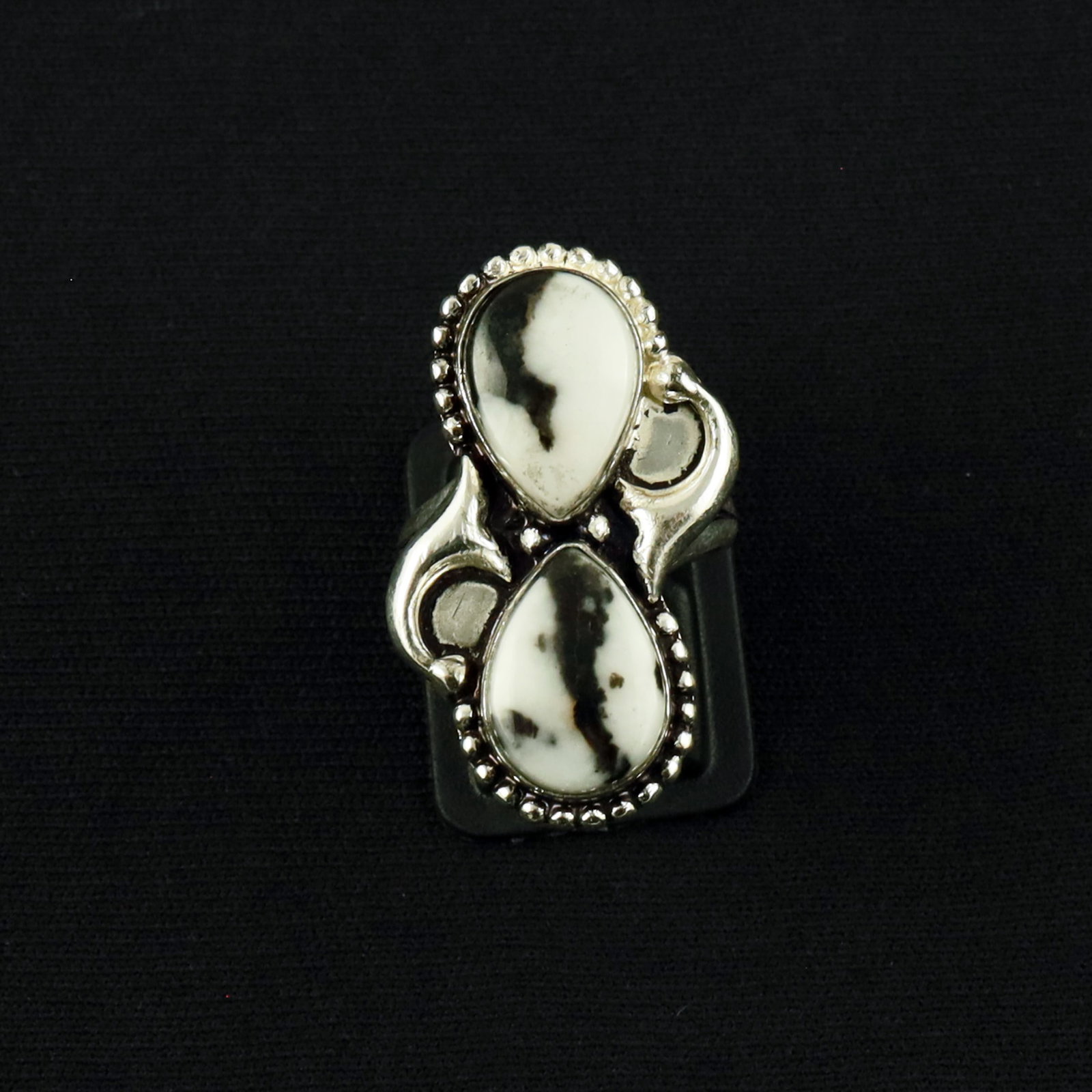 Natural Zebra Jasper Sterling Silver Plated Handmade Ring - 7MM: Product ID: 260610144105 Product - Handmade Silver Plated Ring Metal - 92.5 Sterling Silver Plated Ring Size - 7MM Gemstone - Zebra Jasper Gemstone Origin - Africa Gemstone Size - 10X14 MM ( 2 Stone )