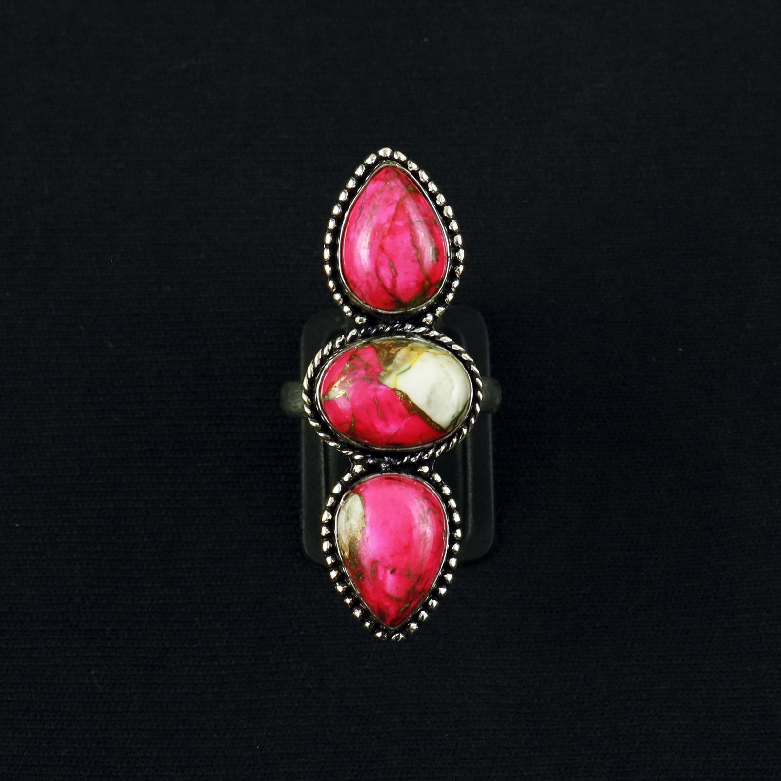 Natural Cotton Candy Sterling Silver Plated Handmade Ring - 8.5MM: Product ID: 260610141920 Product - Handmade Silver Plated Ring Metal - 92.5 Sterling Silver Plated Ring Size - 8.5MM Gemstone - Cotton Candy Gemstone Origin - United States Gemstone Size - 10X14 MM ( 