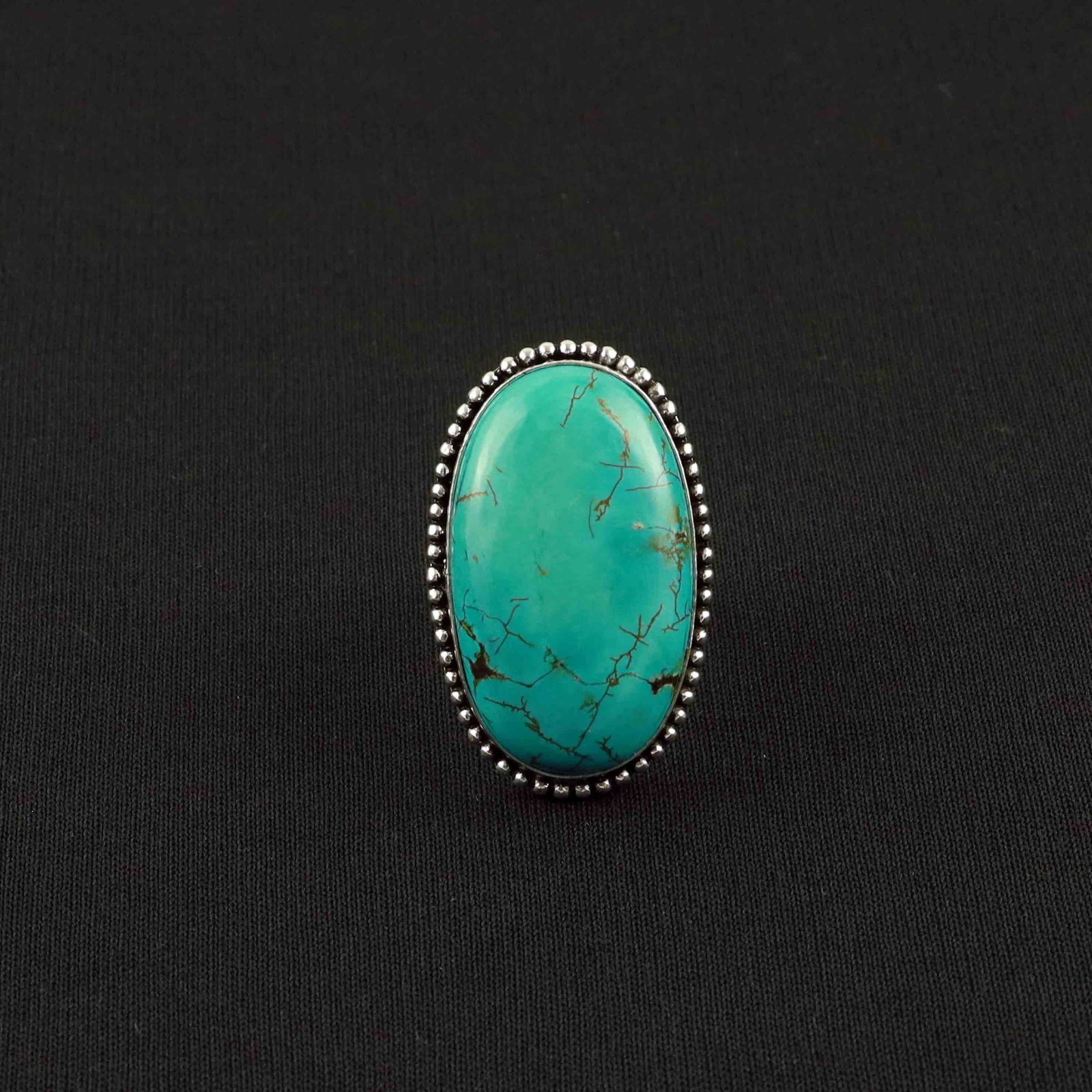 Natural Turquoise Sterling Silver Plated Handmade Ring - 6.5MM: Product ID: 260527152346 Product - Handmade Silver Plated Ring Metal - 92.5 Sterling Silver Plated Ring Size - 6.5MM Gemstone - Turquoise Gemstone Origin - Tibet Gemstone Size - 4X2 CM Gemstone Shape 