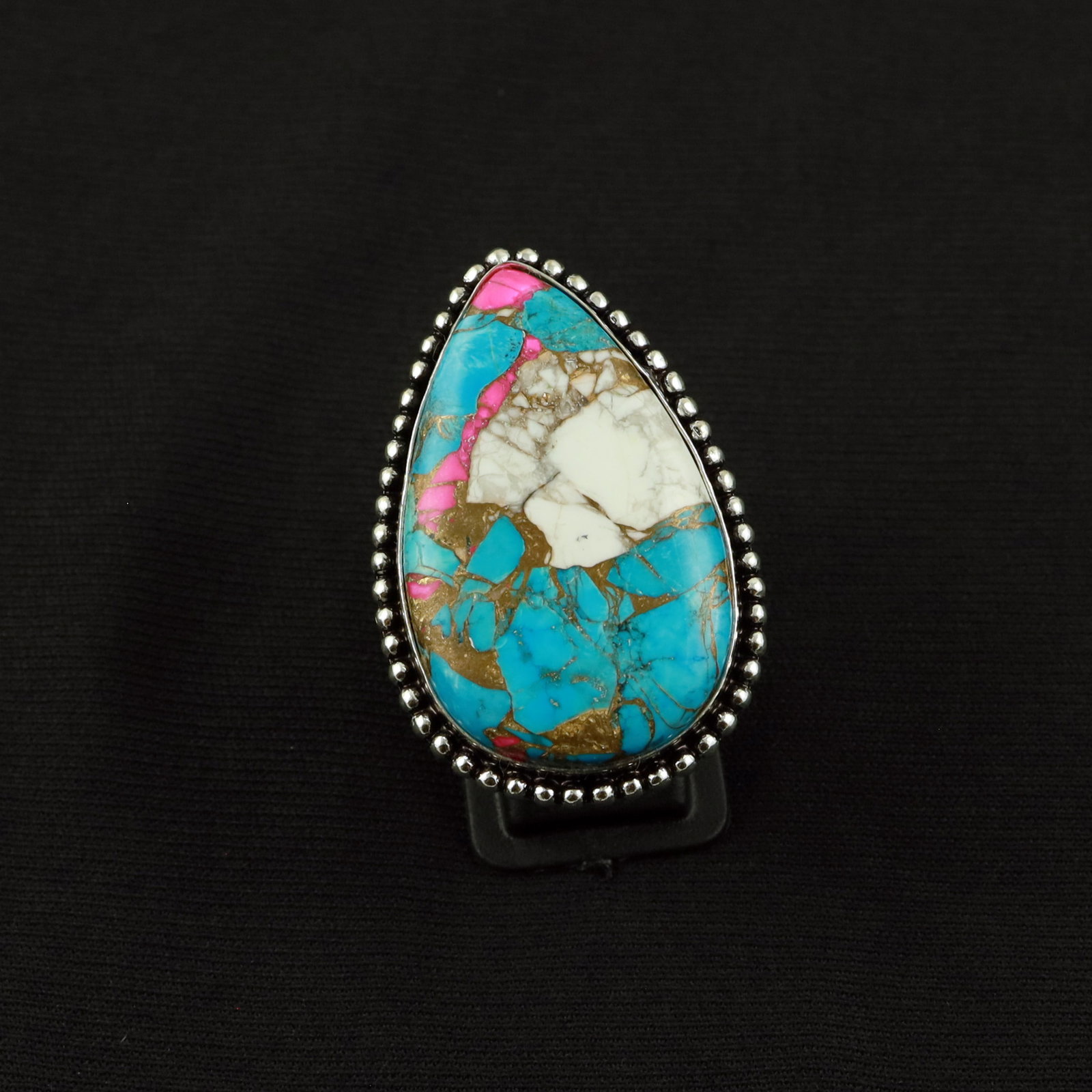 Natural Cotton Candy Sterling Silver Plated Handmade Ring - 8MM: Product ID: 260519142841 Product - Handmade Silver Plated Ring Metal - 92.5 Sterling Silver Plated Ring Size - 8MM Gemstone - Cotton Candy Gemstone Origin - United States Gemstone Size - 3.5X2.5 CM Ge